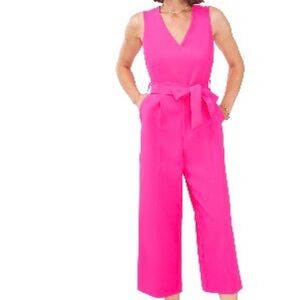 Vince Camuto Belted Crop Jumpsuit